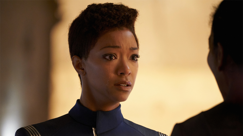 Watching Doctor Burnham try and emotionally distance herself from her daughter, just as Michael had tried to do to Spock as a child, is heartbreaking.